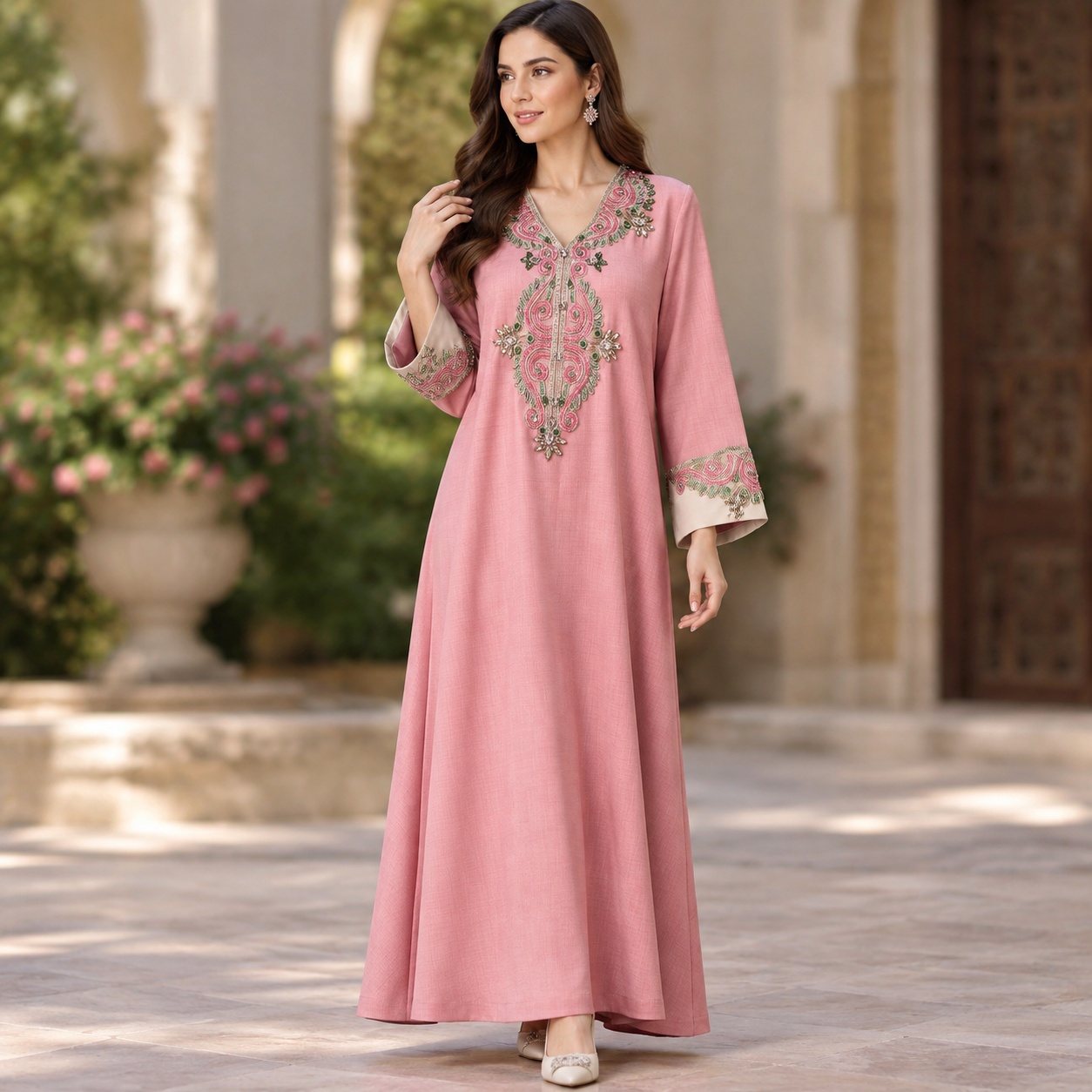 Vestido largo de corte holgado - Summer Clothing Pakistan reseña y precio