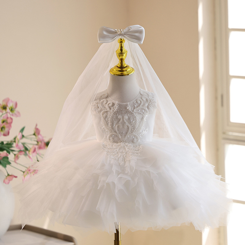 Vestido Blanco de Encaje con C - Summer Clothing Baby Girl reseña y precio